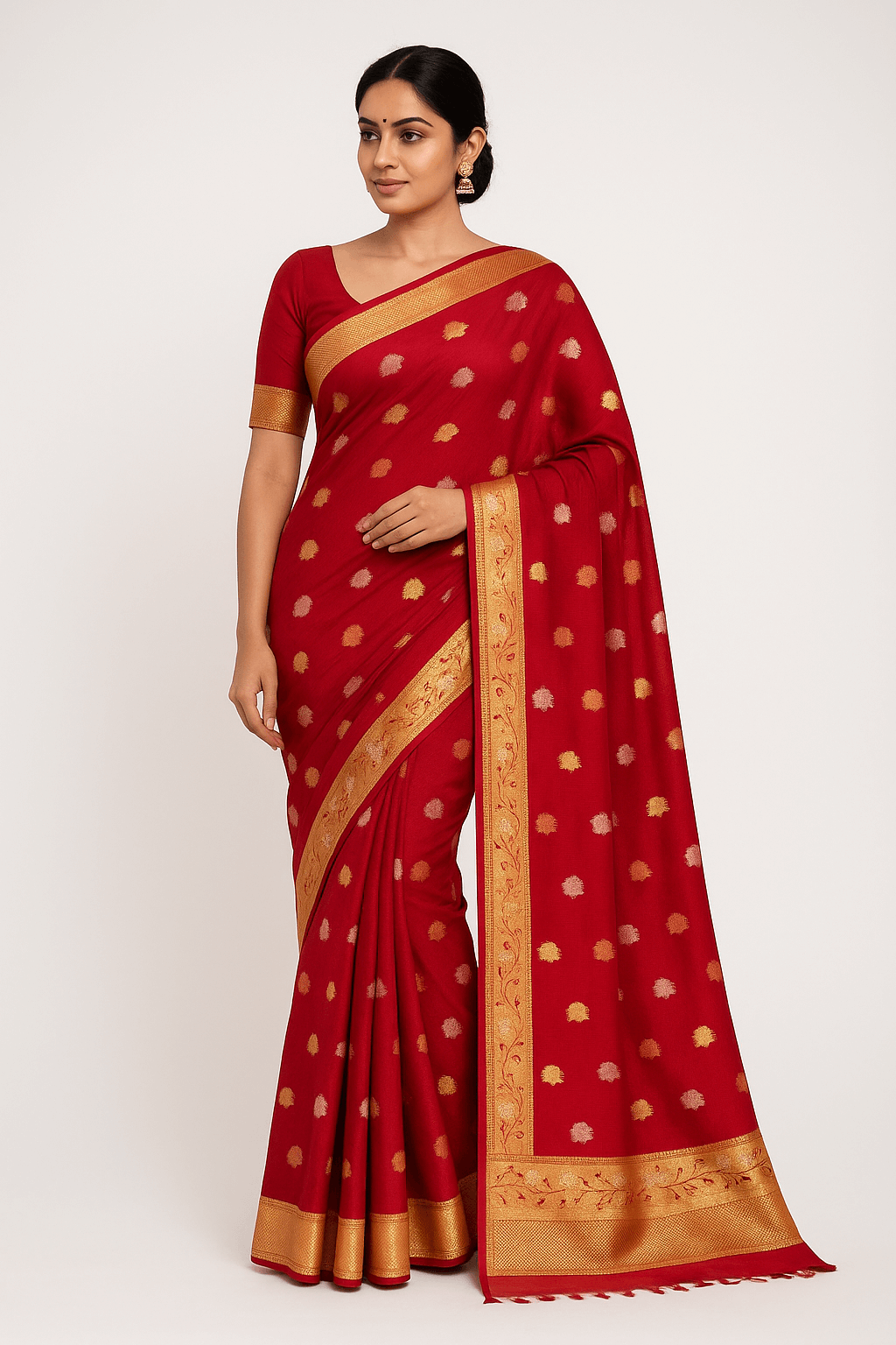 Peach Saree Elegance